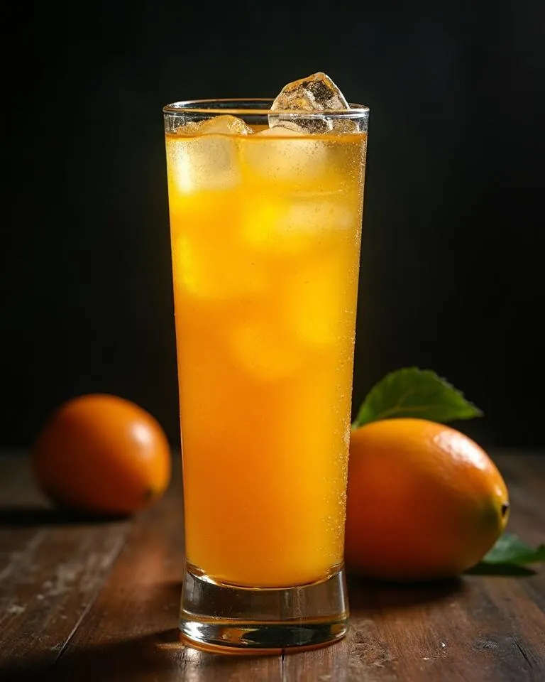 Mango Passionfruit hydration drink in a glass